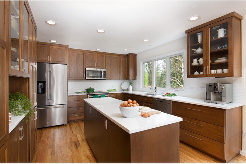 Thailand wood stain kitchen cabinet
